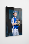 12x18 HD Metal Print - baseball portrait angled wall view